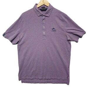 Polo Golf‎ Ralph Lauren Mens Large Purple Stretch Lisle Ocean Forest Polo Shirt